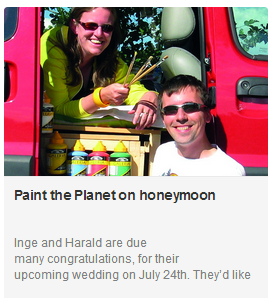 Paint the Planet on honeymoon