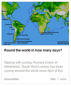 Round the world in how many days.