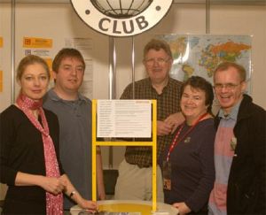 Travel Advisor Stand, with some of our members and committee members