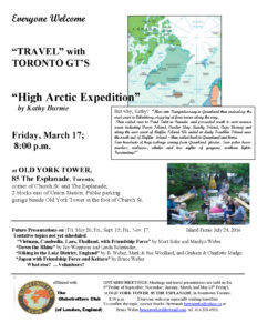 Toronto G.T.'s High Arctic