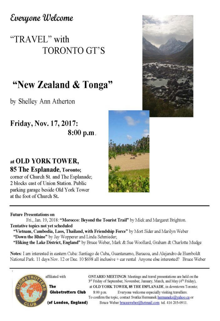 Shelley Ann Atherton presents "New Zealand and Tonga"