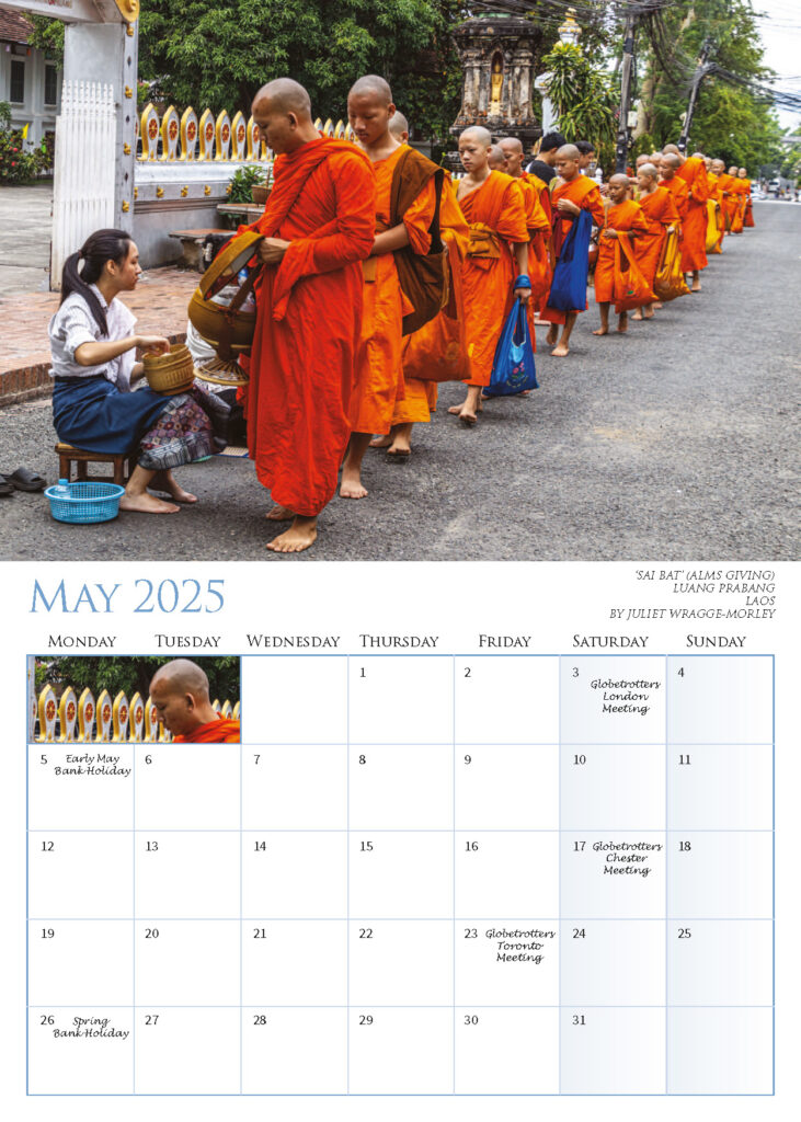 May 2025 – ‘Sai Bat’ (Alms Giving), Luang Prabang, Laos, by Juliet Wragge-Morley.