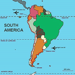 map of south america